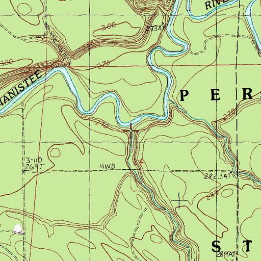 Topographic Map of Soper Creek, MI