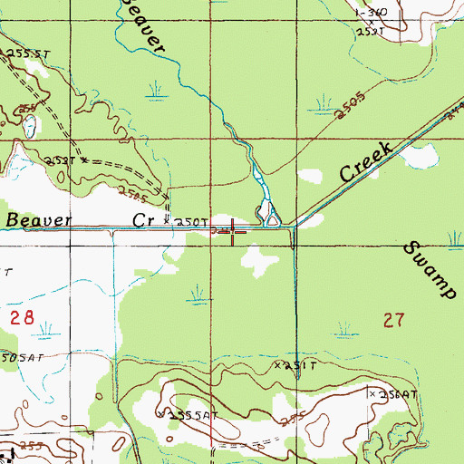 Topographic Map of South Beaver Creek, MI