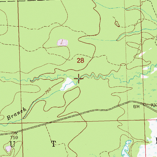 Topographic Map of South Branch Black Creek, MI