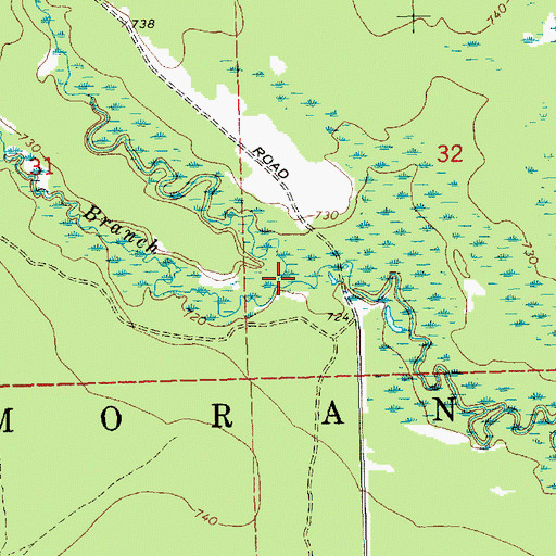 Topographic Map of South Branch Carp River, MI