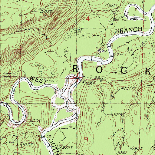 Topographic Map of South Branch Ontonagon River, MI