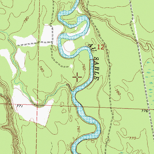 Topographic Map of South Branch River, MI