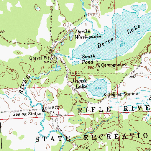 Topographic Map of South Pond, MI