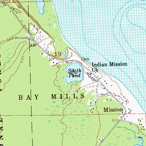 Topographic Map of South Pond, MI