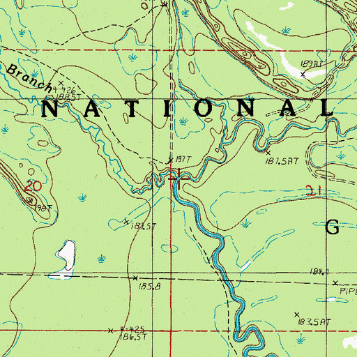 Topographic Map of Southwest Branch Fishdam River, MI
