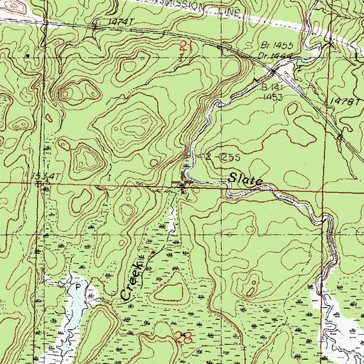 Topographic Map of Sparkling Creek, MI