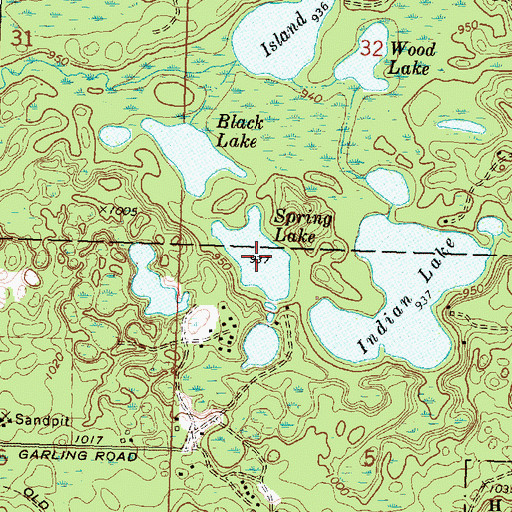 Topographic Map of Spring Lake, MI