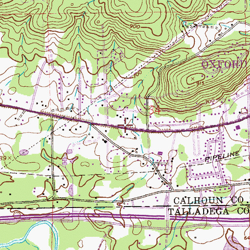 Topographic Map of Fairview Church, AL