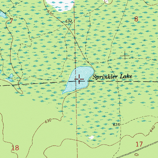 Topographic Map of Sprinkler Lake, MI