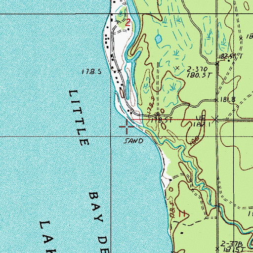 Topographic Map of Squaw Creek, MI