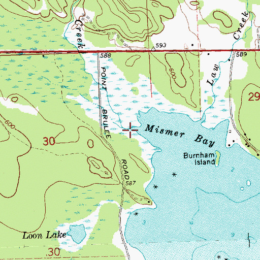 Topographic Map of Steele Creek, MI