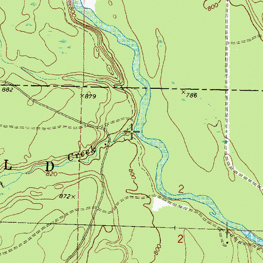 Topographic Map of Stewart Creek, MI