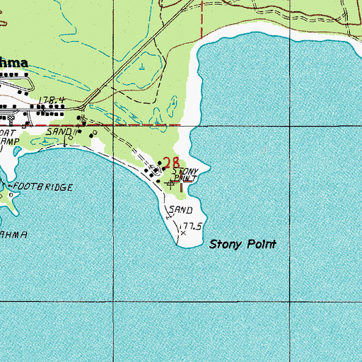 Topographic Map of Stony Point, MI