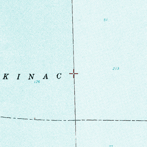 Topographic Map of Straits of Mackinac, MI