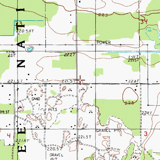 Topographic Map of Sturtevant School, MI