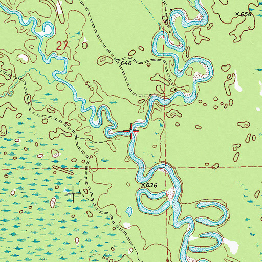 Topographic Map of Stutts Creek, MI