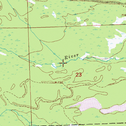 Topographic Map of Sullivan Creek, MI