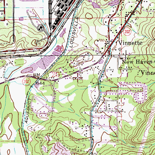 Topographic Map of Gauldinville, AL