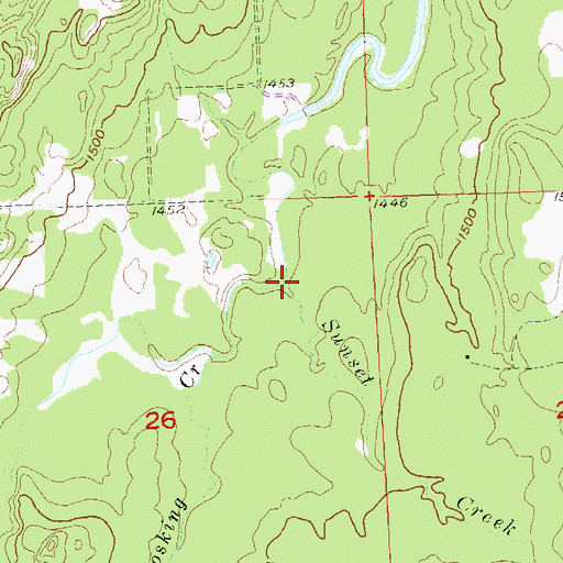 Topographic Map of Sunset Creek, MI