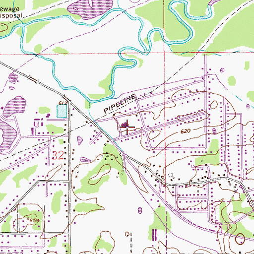 Topographic Map of Grace Baptist Church, AL