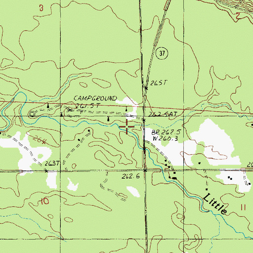 Topographic Map of Syers Creek, MI