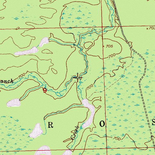 Topographic Map of Sylvester Creek, MI