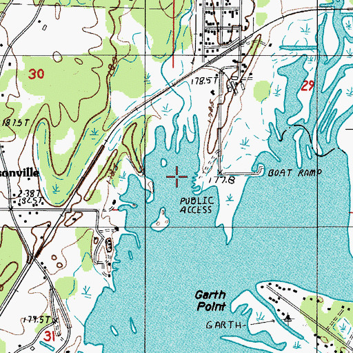 Topographic Map of Tacoosh River, MI