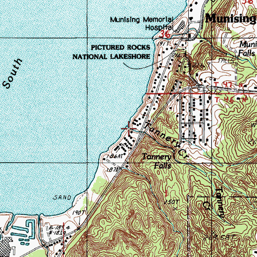 Topographic Map of Tannery Creek, MI