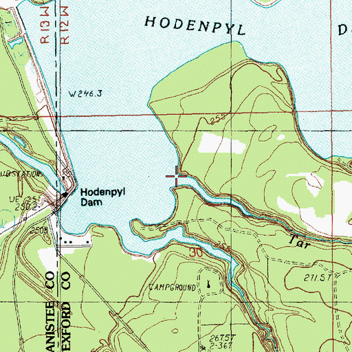 Topographic Map of Tar Creek, MI