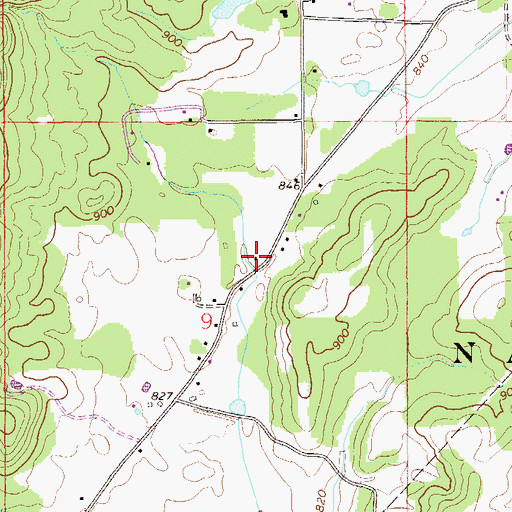 Topographic Map of Hollingsworth School (historical), AL