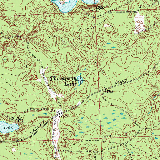 Topographic Map of Thompson Lake, MI