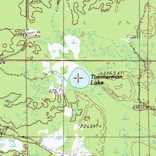 Topographic Map of Timmerman Lake, MI