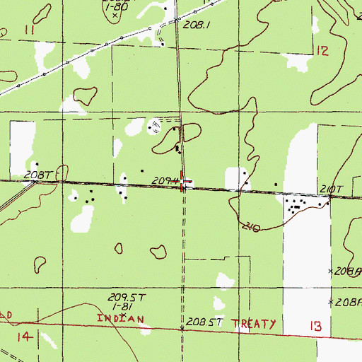 Topographic Map of Tomaszewski School, MI