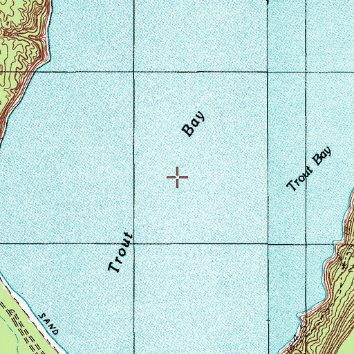 Topographic Map of Trout Bay, MI