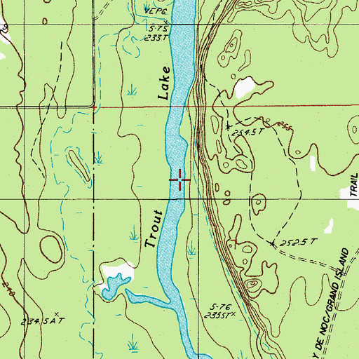 Topographic Map of Trout Lake, MI