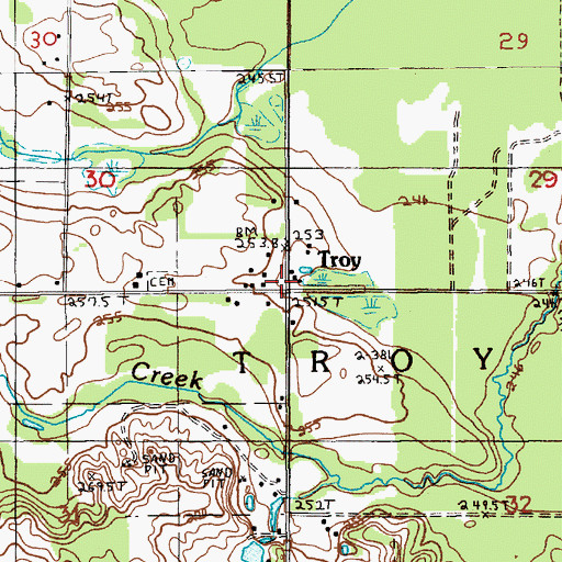 Topographic Map of Troy, MI