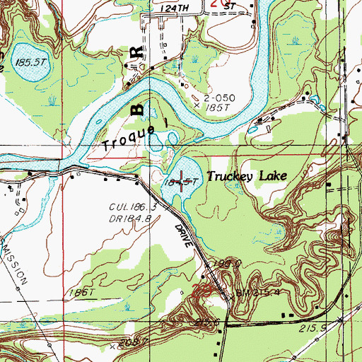 Topographic Map of Truckey Lake, MI