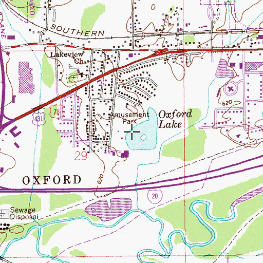 Topographic Map of Marble Springs, AL