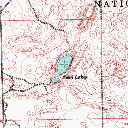 Topographic Map of Kneff Lakes, MI