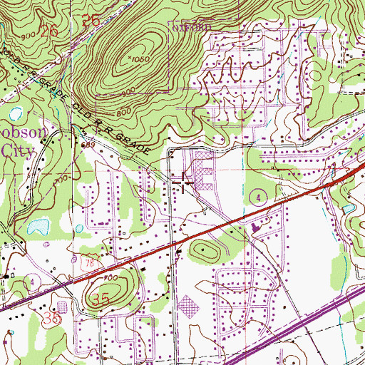 Topographic Map of McKibben, AL
