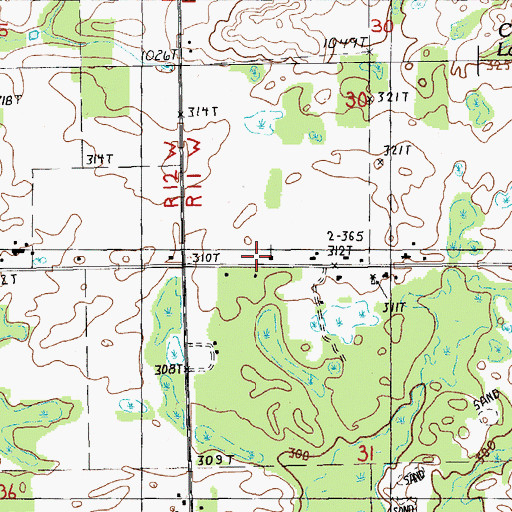 Topographic Map of Union Tabernacle, MI