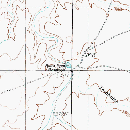 Topographic Map of Black Spot Reservoir, AZ