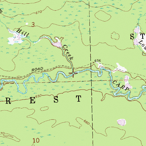 Topographic Map of Upper Farm Hill Creek, MI