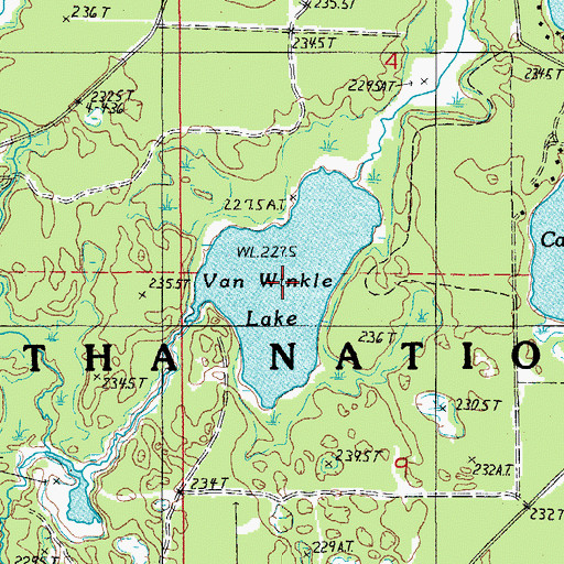 Topographic Map of Van Winkle Lake, MI