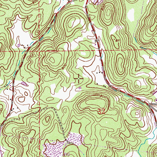 Topographic Map of Nances Congregational Holiness Church, AL