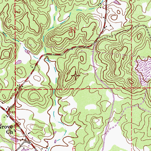 Topographic Map of Nances Creek United Methodist Church, AL