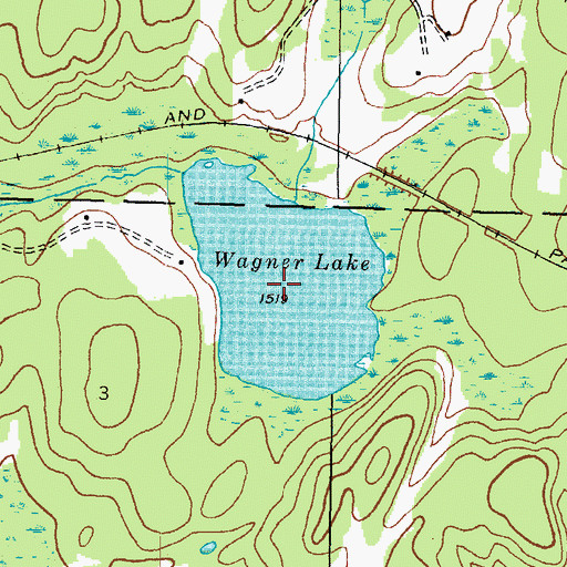 Topographic Map of Wagner Lake, MI