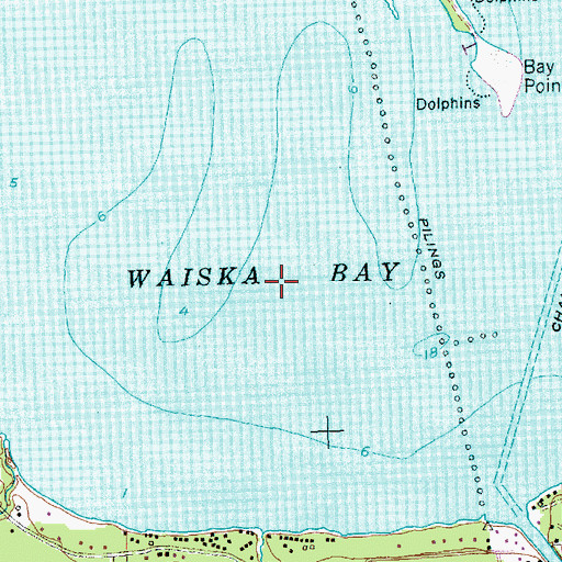 Topographic Map of Waiska Bay, MI