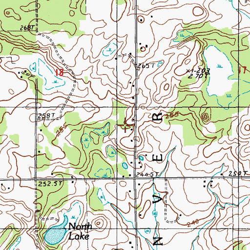 Topographic Map of Waterman School, MI