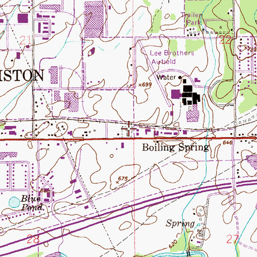 Topographic Map of Oconee Cemetery, AL
